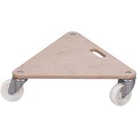 Háromszög alakú szállítóplatform PL04, 300 kg-ig, 54 x 54 x 14,5 cm, poliamid kerekek