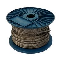 TOPTRADE acélsodrony, horganyzott, tekercsben, 1 x 19 szál, átmérő: 2 mm x 200 m